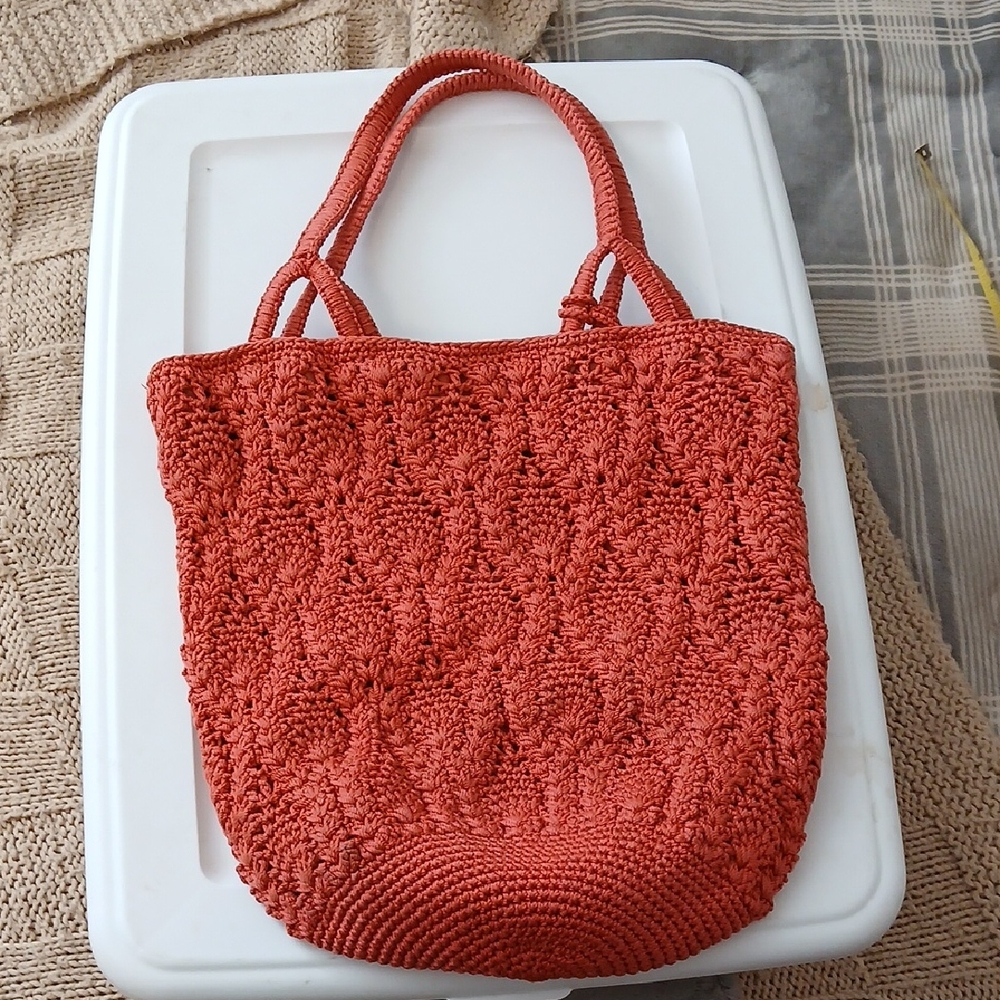 The Sak Coral Knit Tote Bag